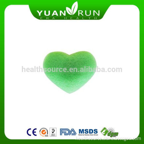 Wholesaler of Natural Green Tea Heart Shape Konjac sponge